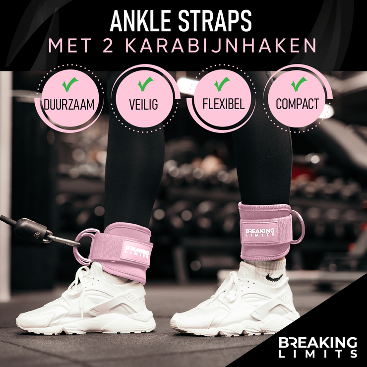 ankle straps roze 
