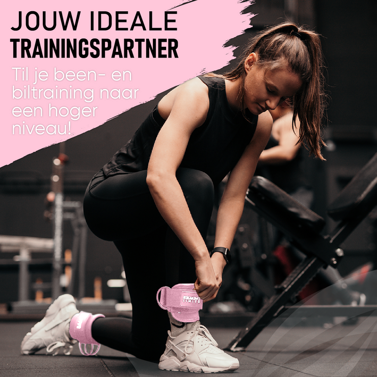 ankle straps roze 