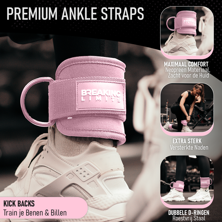 ankle straps roze 
