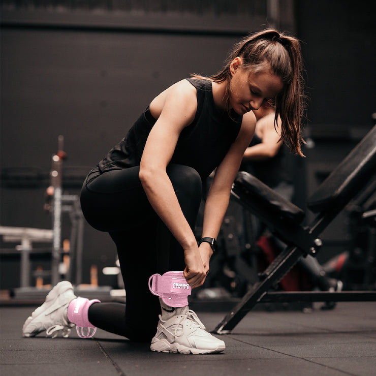enkelband fitness roze 