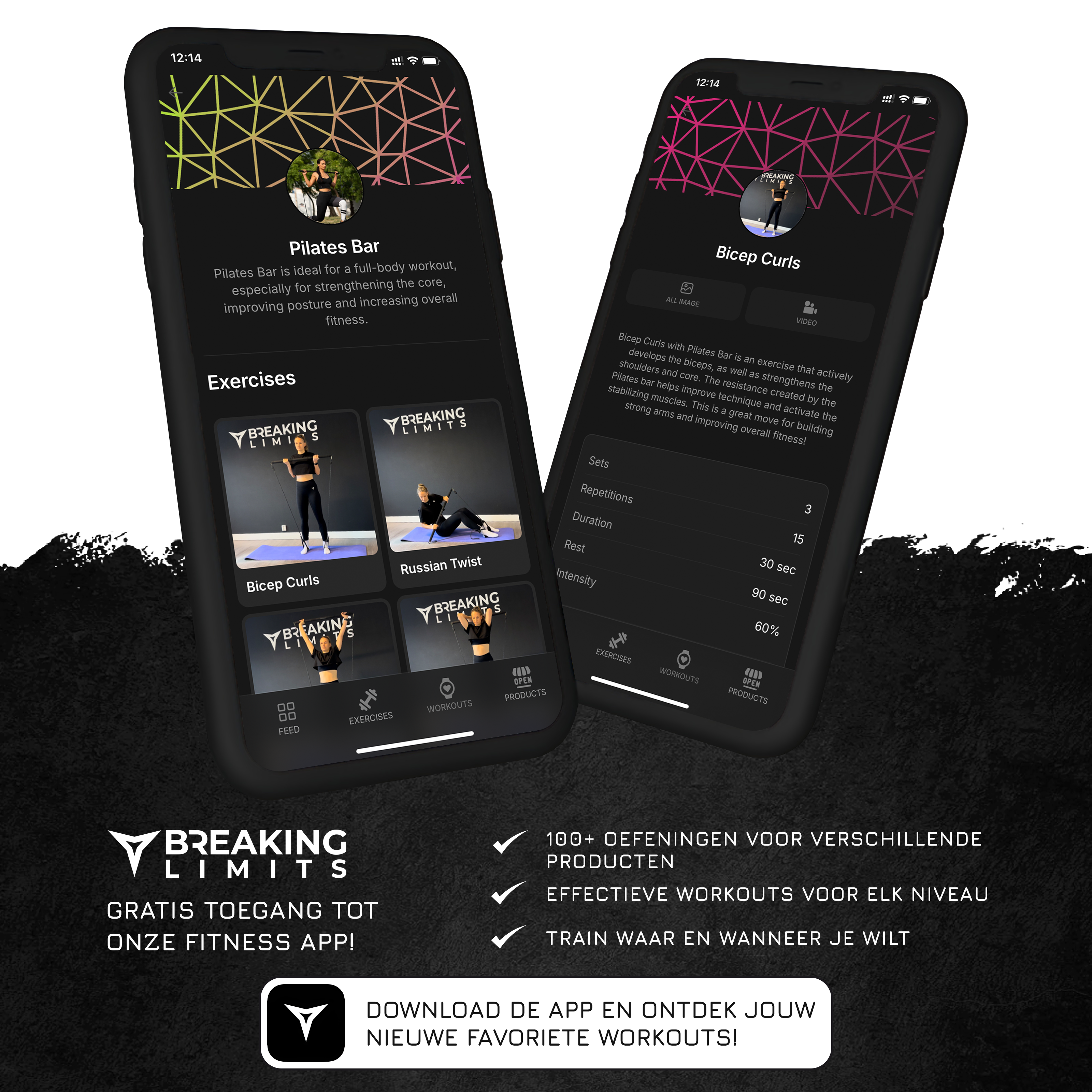 App Pilates Bar Set #kleur_zwart