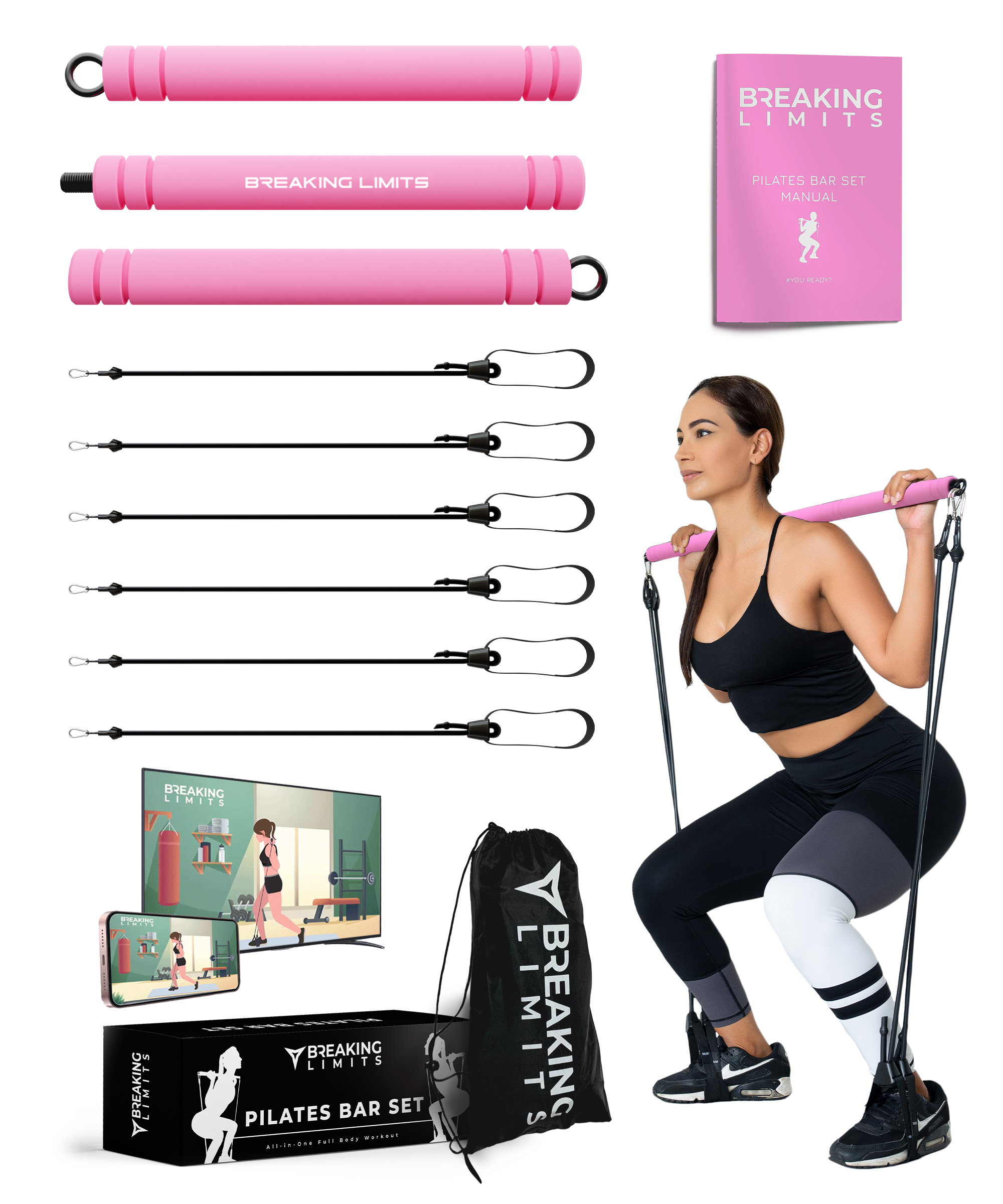 Pilates Bar Set #kleur_roze