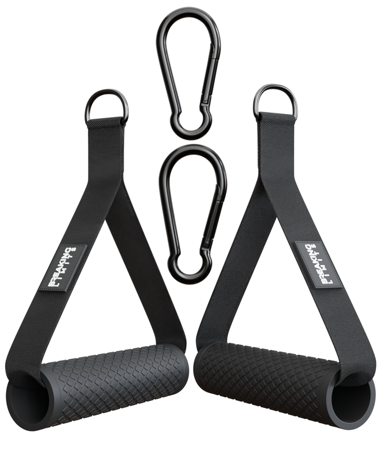 MSPORTS Kabeltrekgrepen Premium | Verschillende handgrepen zwart met karabijnhaak 8 mm | massief staal, voor trekoefeningen aan krachtstation/kabelstation (hoorngreep met karabijnhaak MSPORTS Kabeltrekgrepen Premium | Verschillende handgrepen zwart met karabijnhaak 8 mm | massief staal, voor trekoefeningen aan krachtstation/kabelstation (hoorngreep met karabijnhaak