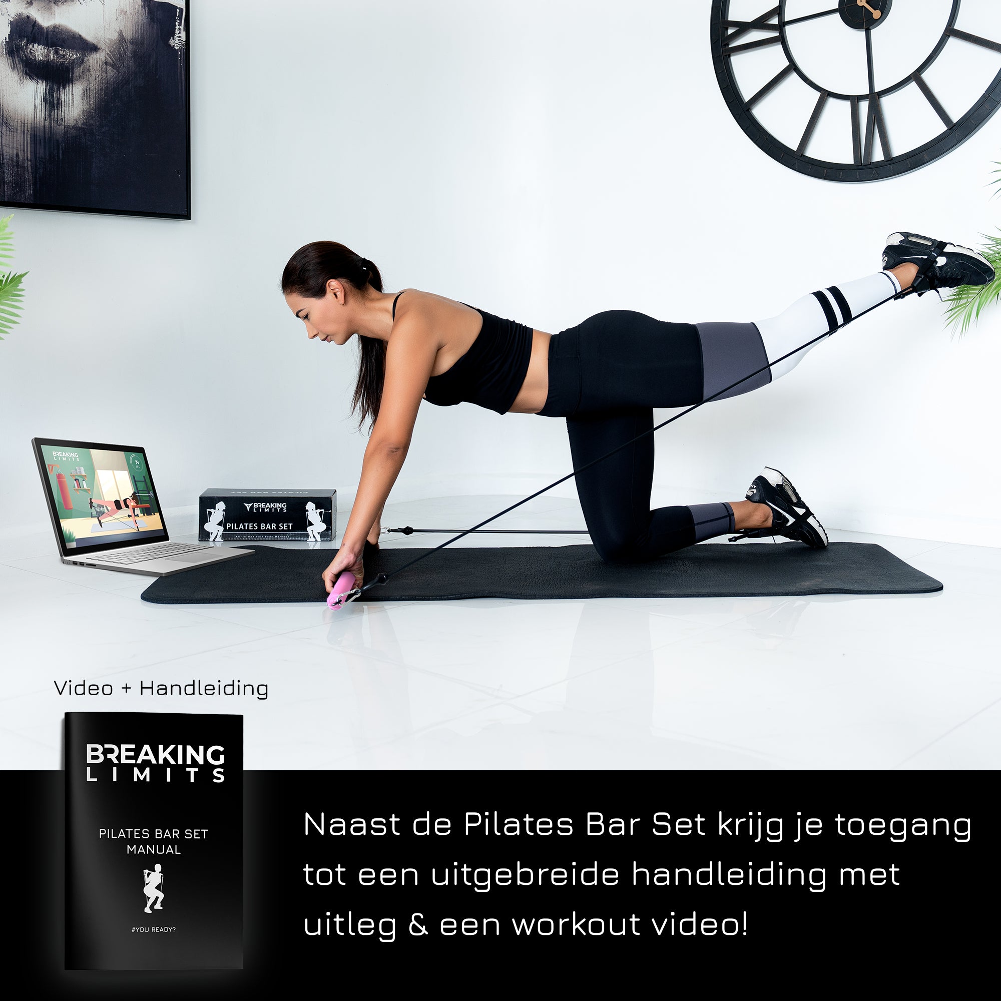 Pilates Bar met handleiding en video #kleur_roze